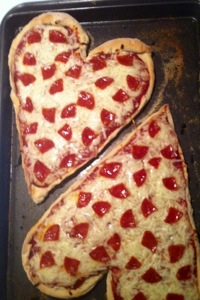 What I’ve been up to… Like making heart shaped pizzas and goldfish goodies