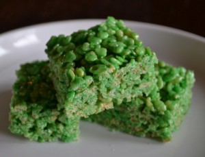Green rice krispie