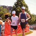 Burlington VT Marathon, ran half with my fiance (now husband).