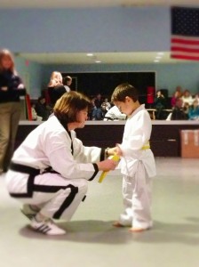 Click here to see video of Aden breaking a board at his belt promotion