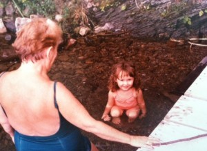 My grandmother always waited patiently for me to get in to the cool water.