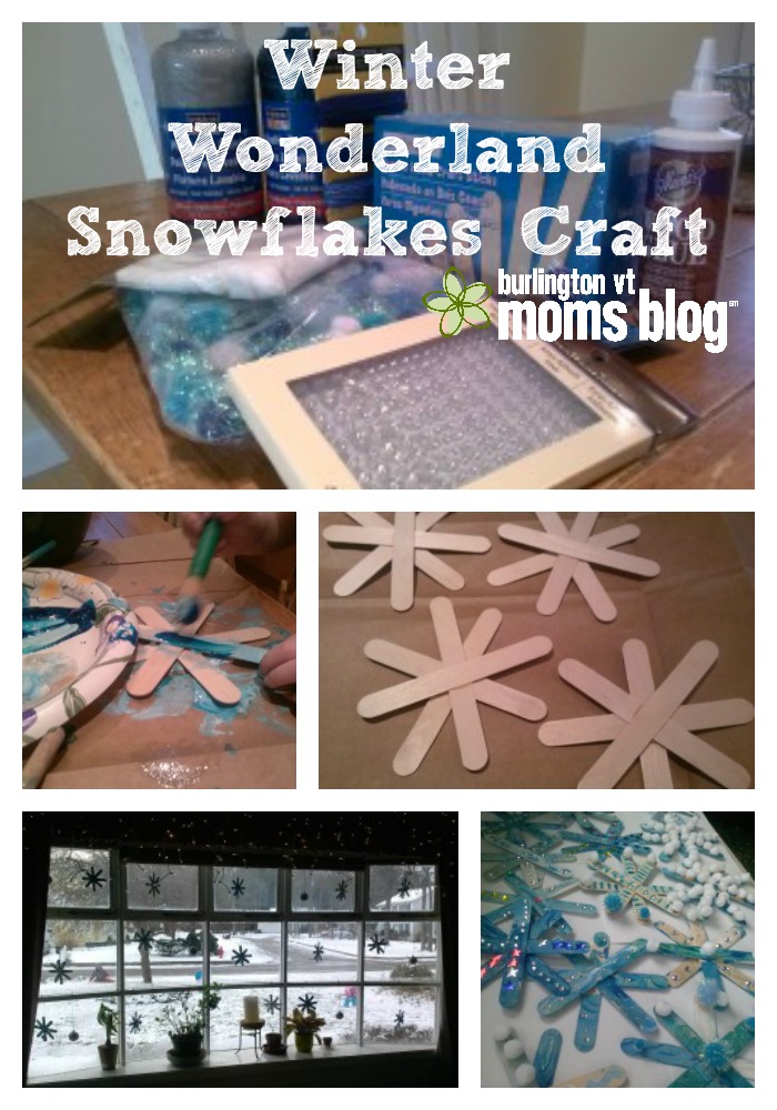 Snowflake craft collage