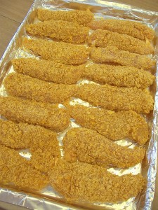 Before the dressing and baking