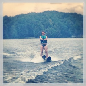 learning to water ski