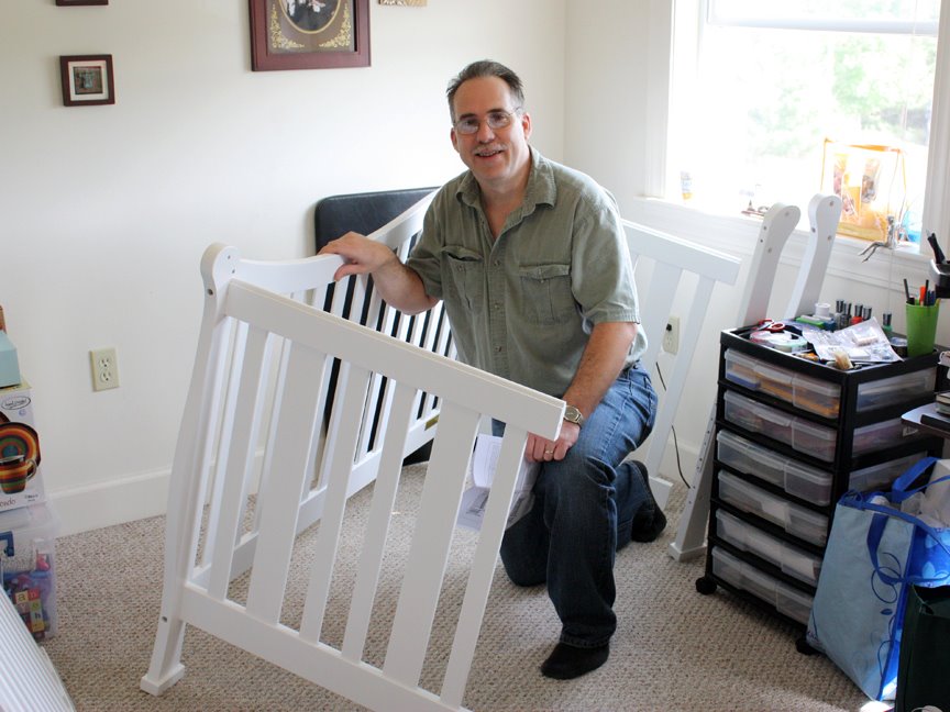 Toddler Transition toddler bed, transitioning toddler to bed, crib to bed transition, grandfather, crib, crib assembly