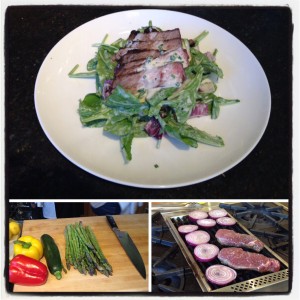vegetables, steak salad, Healthy Living