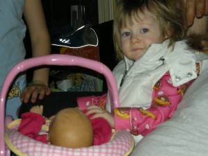 my baby with hers