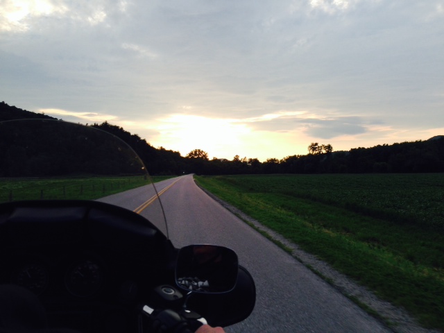 motorcycle, vermont, vermont countryside, sunset, motorcycle ride