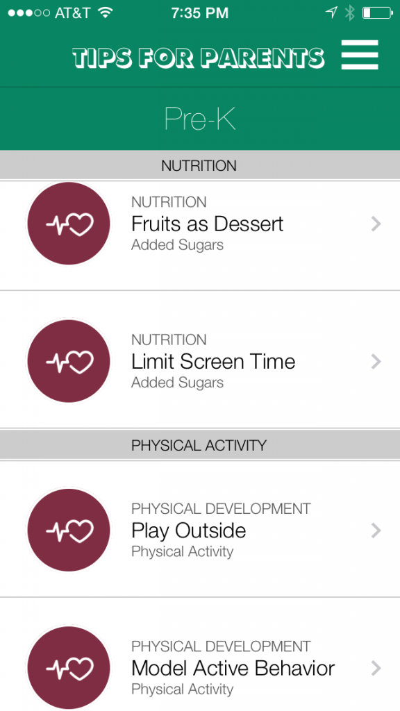 Parent Toolkit, Health, wellness, app