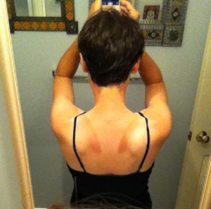 woman, selfie, bad tan,