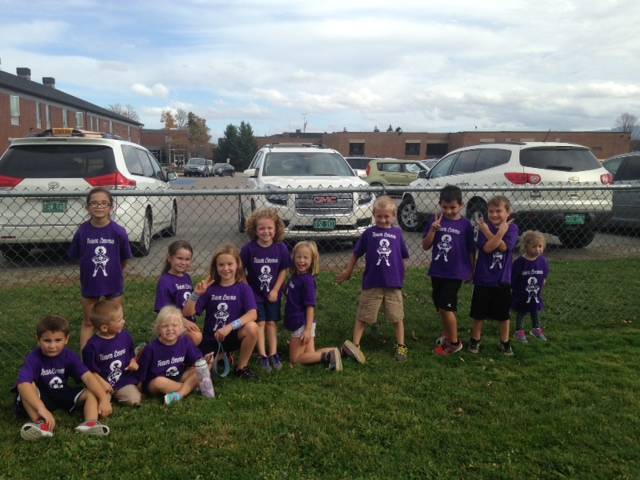 Emma and her friends at her schools Juvenile Diabetes Research Foundation Kids Walk. The school not only raised over $3,000 for type 1 diabetes they also raised awareness!