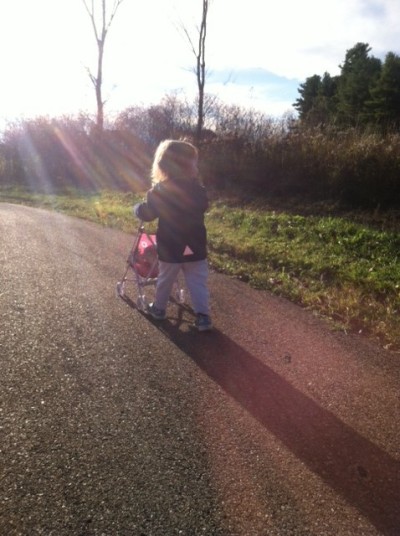 ruby walks with baby frozen