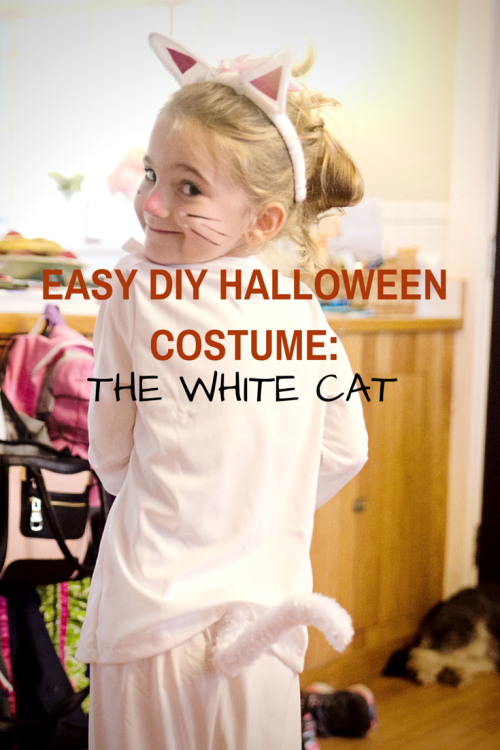 Easy-Peasy DIY Halloween Costume: The White Cat