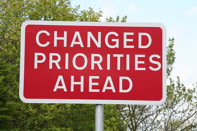 Putting the “Me” Back in “Mommy” sign, changed priorities sign