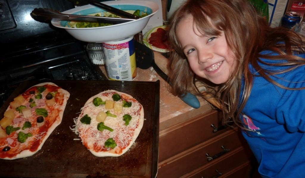 healthy kid approved pizza with vegetables