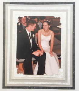 Bride and Groom sitting down