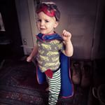 cape, jammies, mask