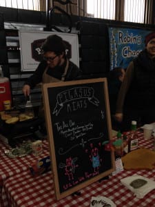Winter Burlington Farmers Market meat farmer