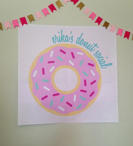 donut social, donut party, party banner