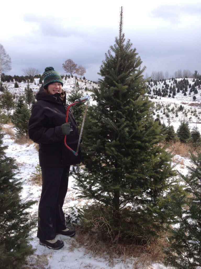 No baby a week past my due date, so we decided to go cut down a Christmas tree. Didn't work.