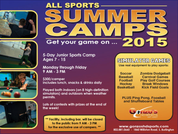 Gonzo’s HD Sports = a summer of fun!