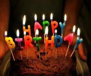 birthday, candles, cake