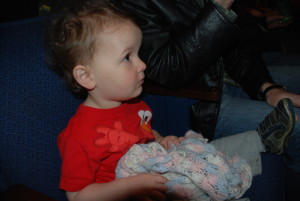 Badda gets to see Elmo Live.