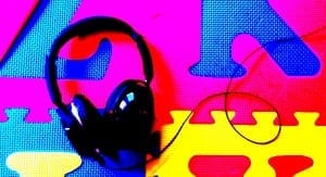 headphones, play mat