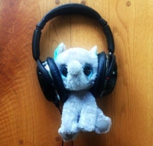 elephant, headphones