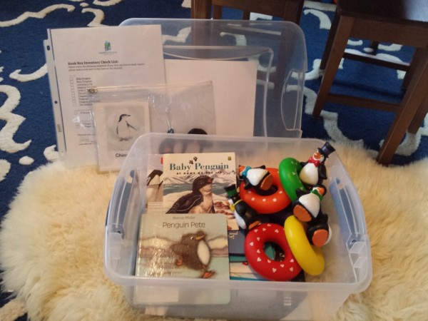 The South Burlington Library has these amazing discovery boxes you can check out that are themed. We have the penguin one right now.