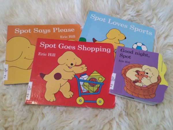 These are books we are currently borrowing from the Fletcher Free Library. They purchased this books after I asked them if they had Spot books and they didn't!