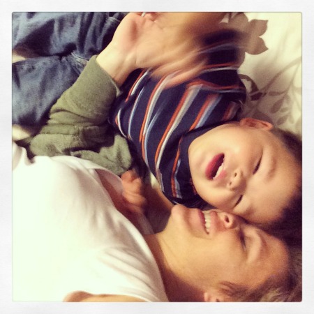 woman, mom, boy, son, child, laughter