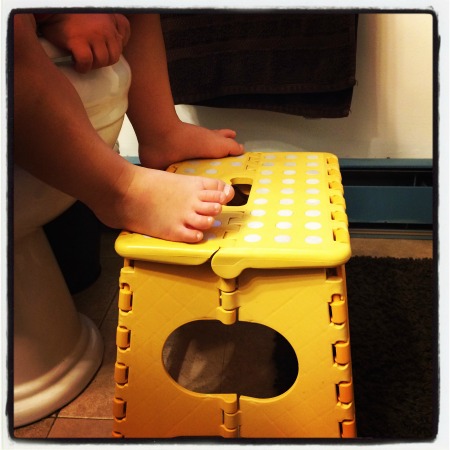 Finding Peace in the Poo stool, foot stool, child feet, potty training