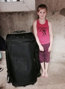 Lila with her Dream Duffle