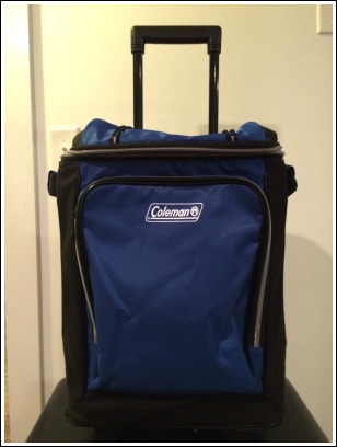 cooler, cooler on wheels, cooler with telescoping handle, coleman cooler