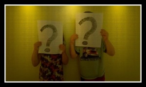 children, questions marks