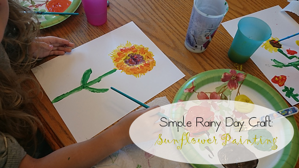 Summer Rainy Day Craft – Sunflower Paintings