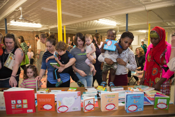 Choosing our two books! {Photo provided by Daria Bishop Photography}
