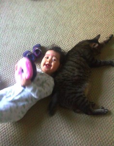 baby lila lying next to pumpkin- resized