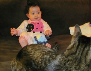 baby lila with pumpkin- resized