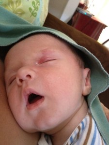 Asleep on mama