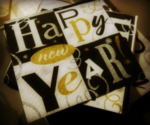 Happy new year napkin