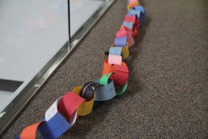 Paper chains are a concrete and fun way to countdown to any event!