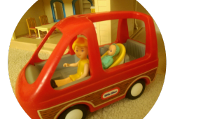 dolls, baby, mother, car