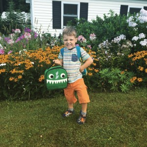 Emmet on the first day of preschool