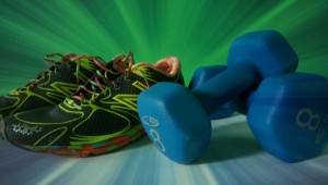 shoes, weights