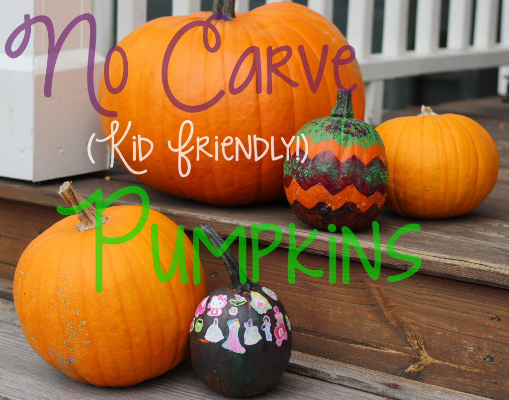 No-carve Kid Friendly Pumpkins