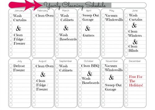 Cleaning Schedule