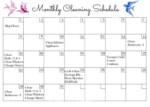 Cleaning Schedule