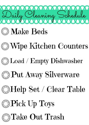 Cleaning Schedule